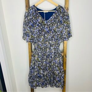 Easel Floral Print Tiered Ruffle Dress